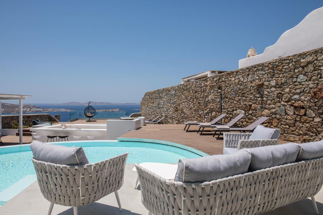 Villa In Mykonos - 6 Bedroom - 1Km From Mykonos Town - Infinity Pool - Sunset View エクステリア 写真