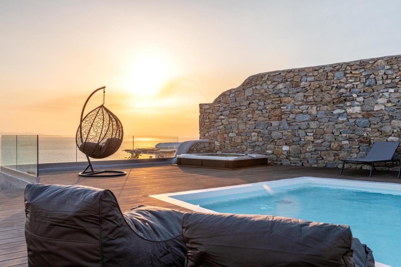 Villa In Mykonos - 6 Bedroom - 1Km From Mykonos Town - Infinity Pool - Sunset View エクステリア 写真