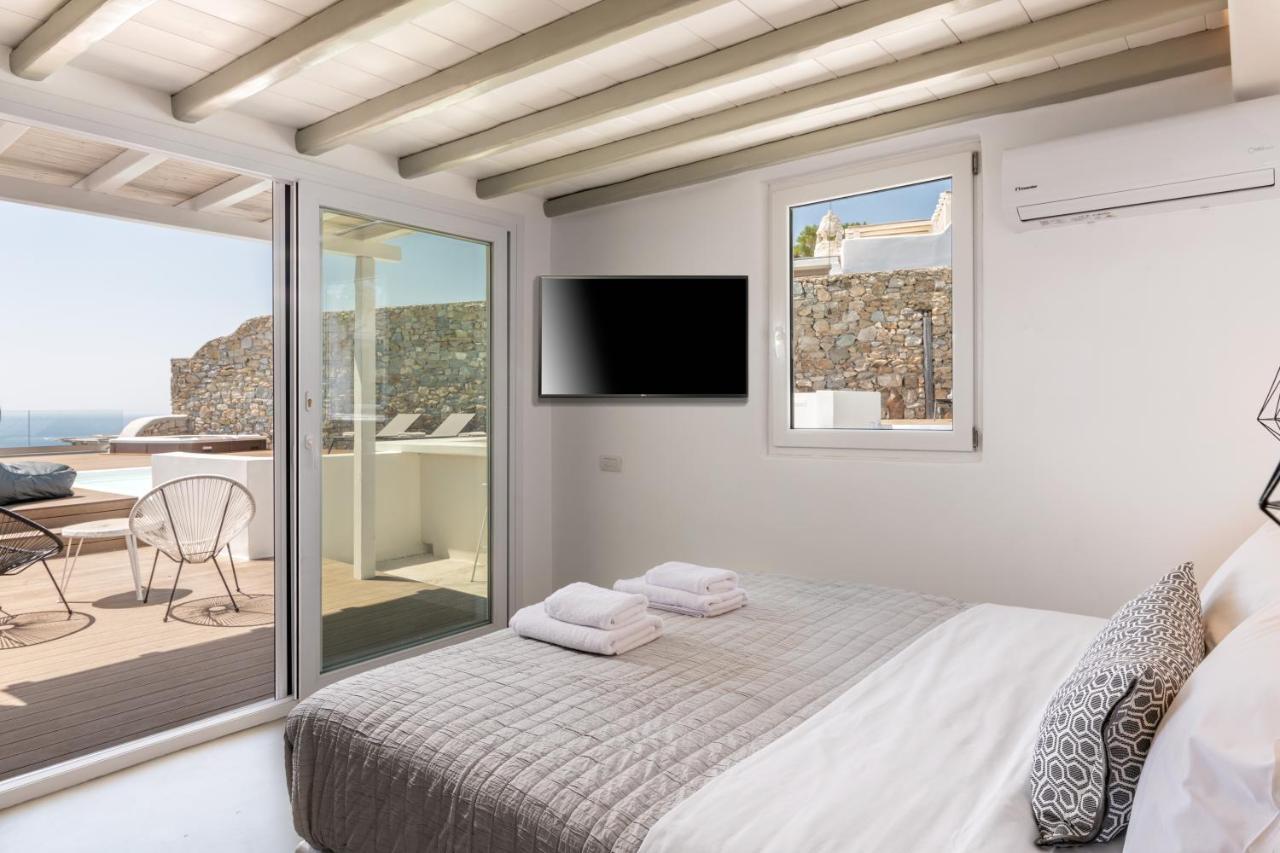Villa In Mykonos - 6 Bedroom - 1Km From Mykonos Town - Infinity Pool - Sunset View エクステリア 写真